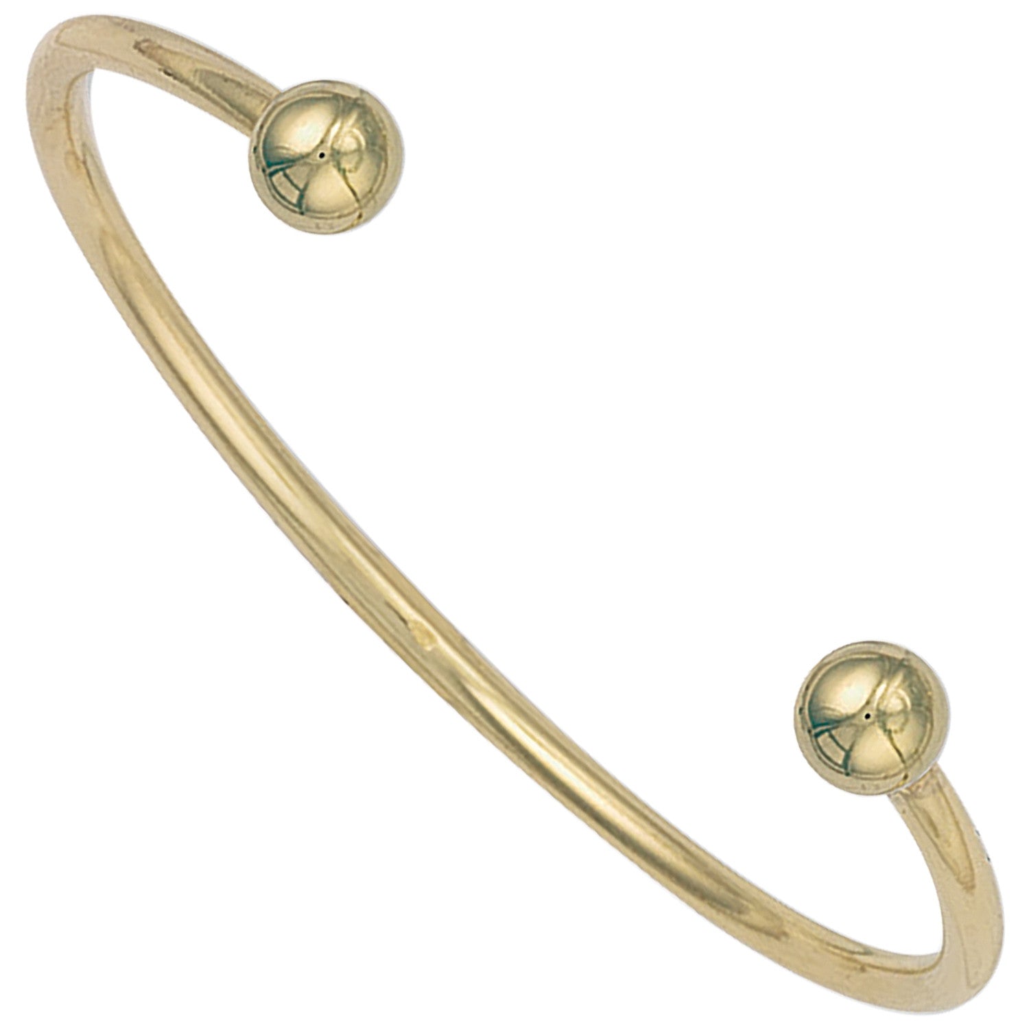 Yellow Gold Ladies / Gents 3mm Solid Torque Bangle Copy