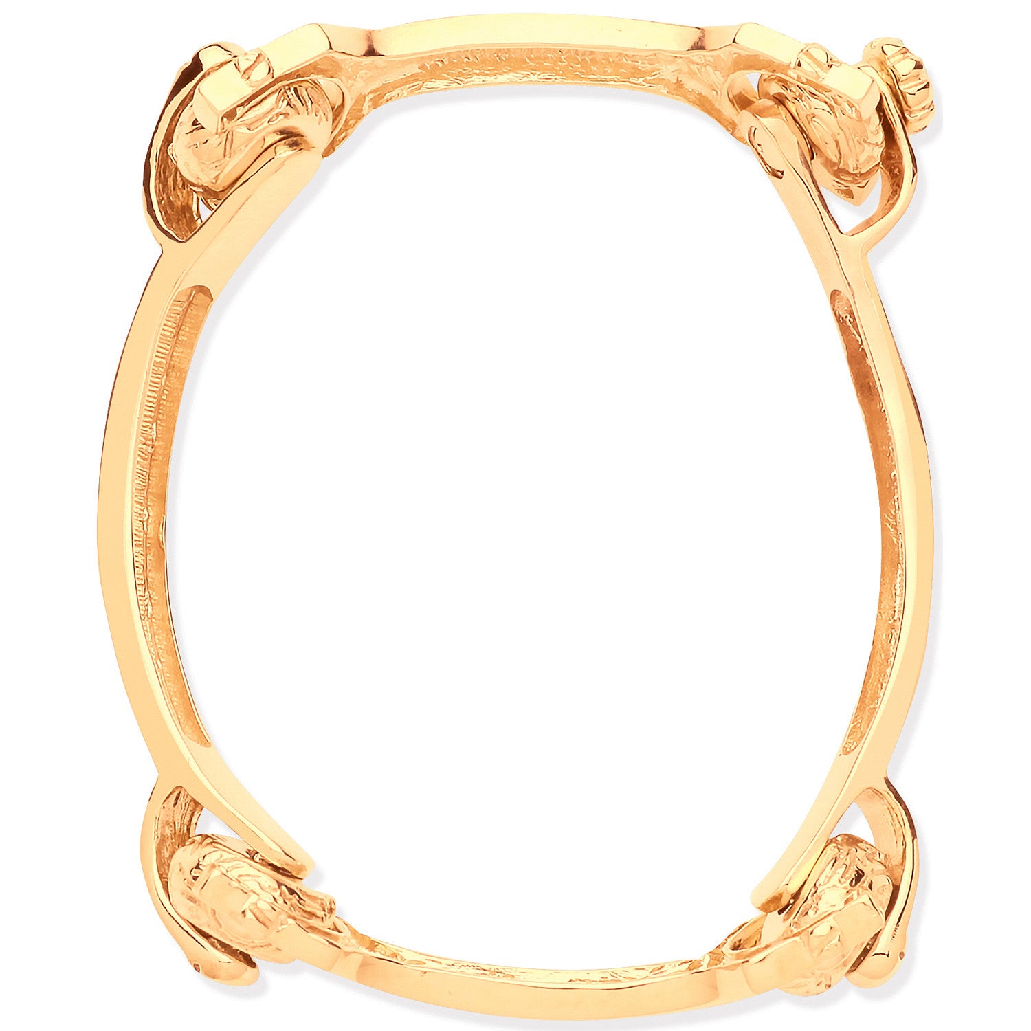 Yellow Gold Solid 4 Piece Bone Baby Bangle Set