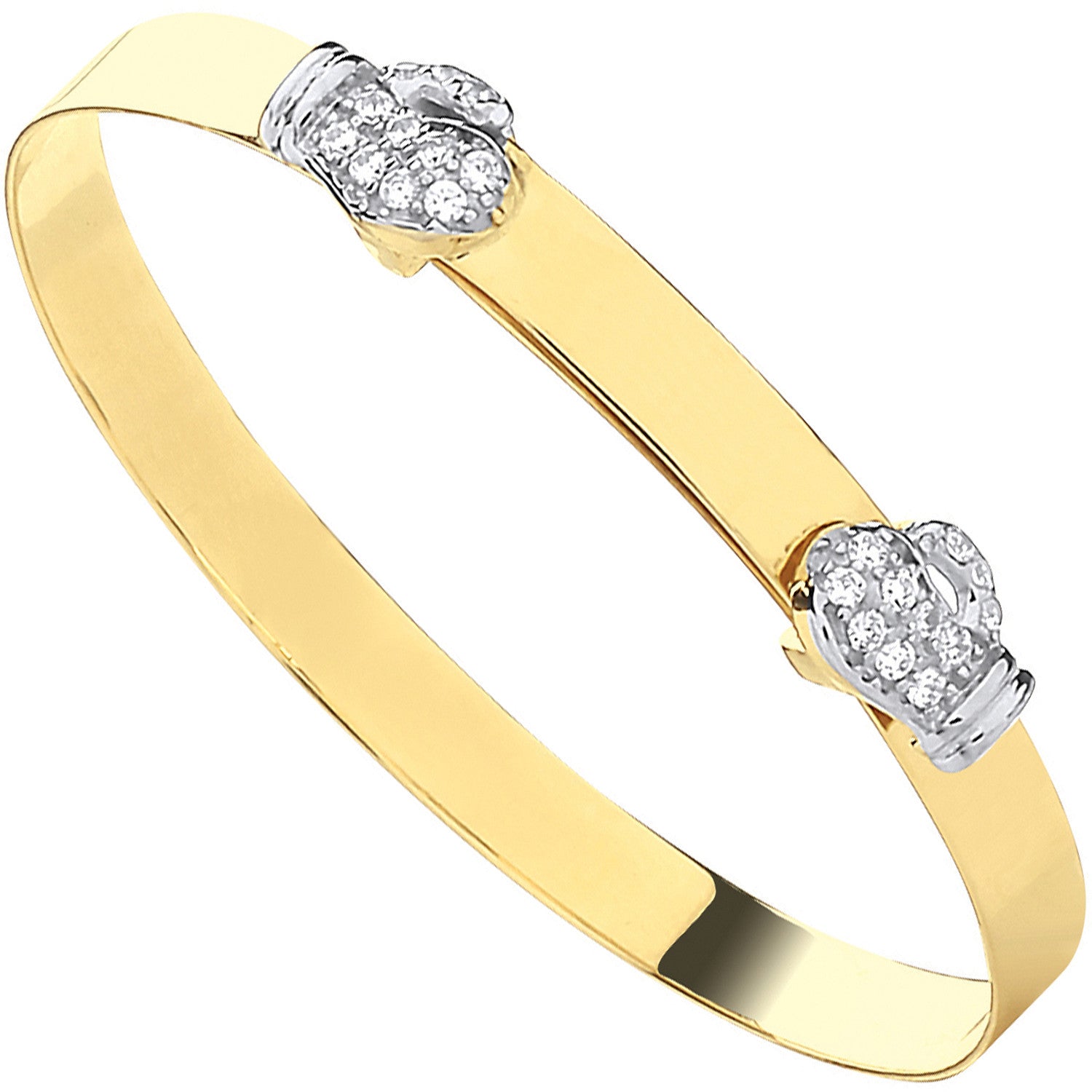 Y/G CZ Boxing Gloves Expandable Baby Bangle