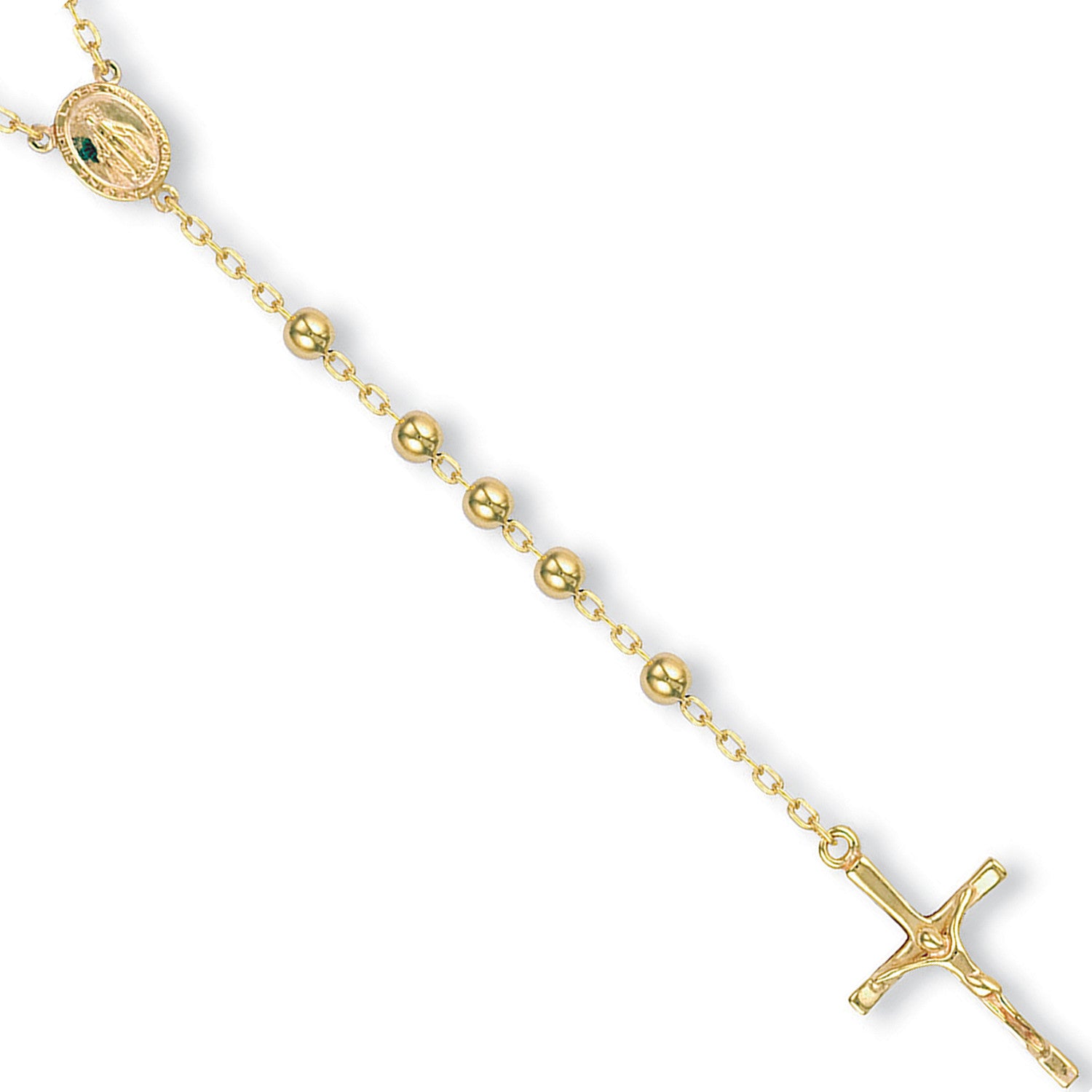 Yellow Gold Rosary Beads 28" (71cm) – Premium