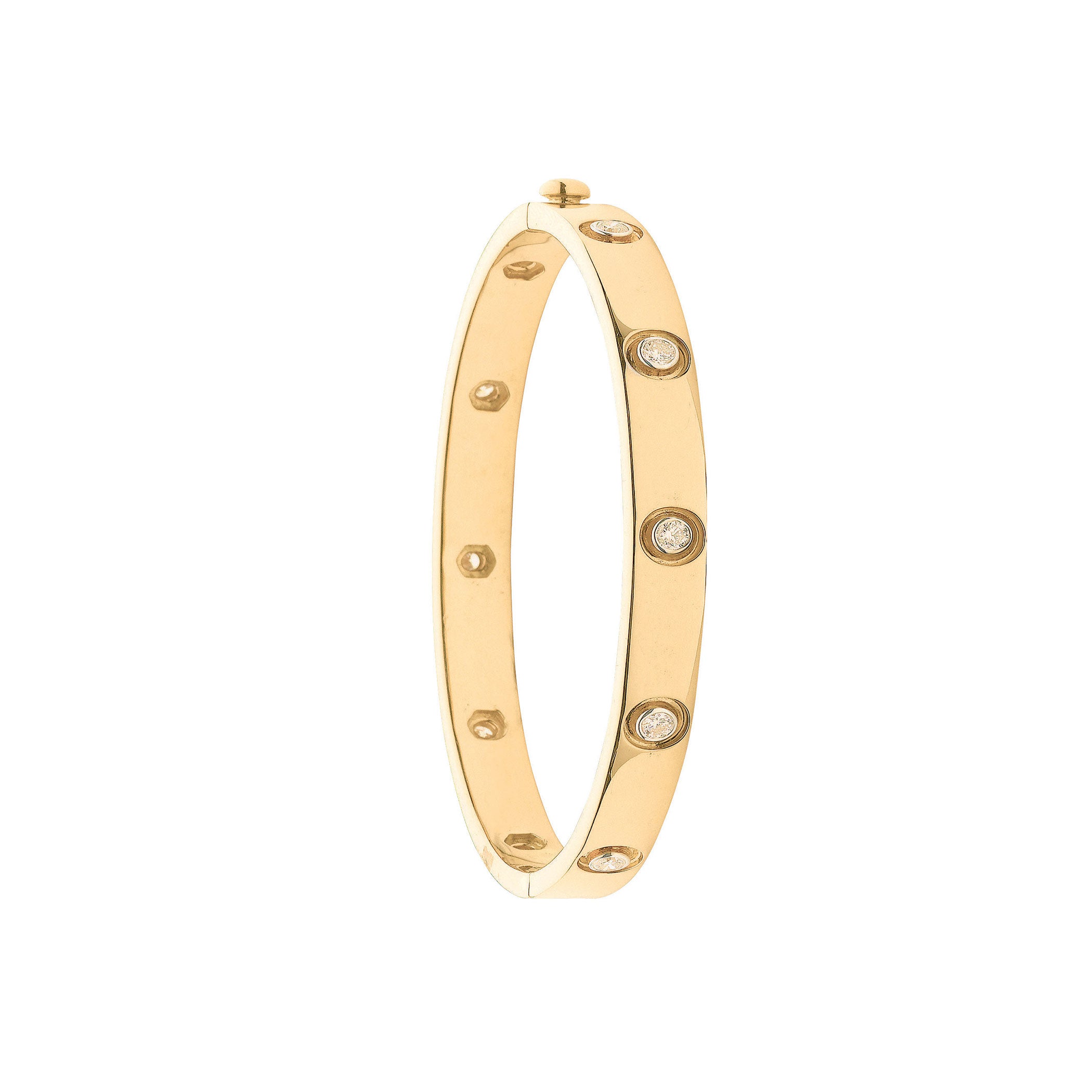 18ct Yellow Gold 1.00ct Diamond Bangle