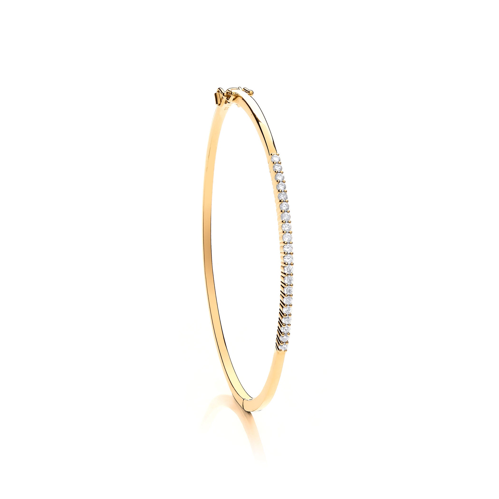 9ct Yellow Gold 0.50ctw Diamond Bangle