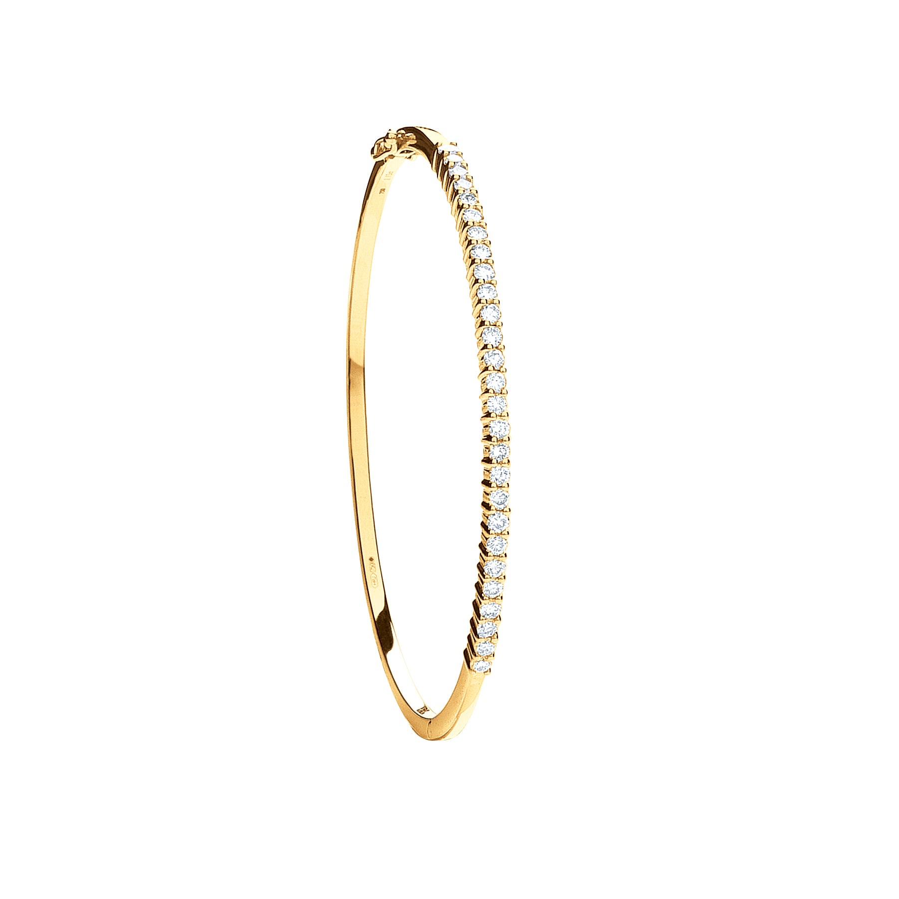 9ct Yellow Gold 1.10ctw Diamond Bangle