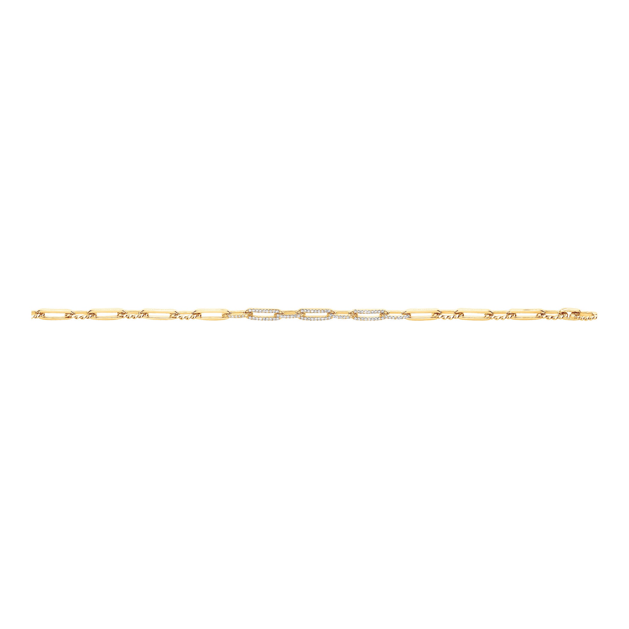 9ct Yellow gold 0.42ct Curb bracelet