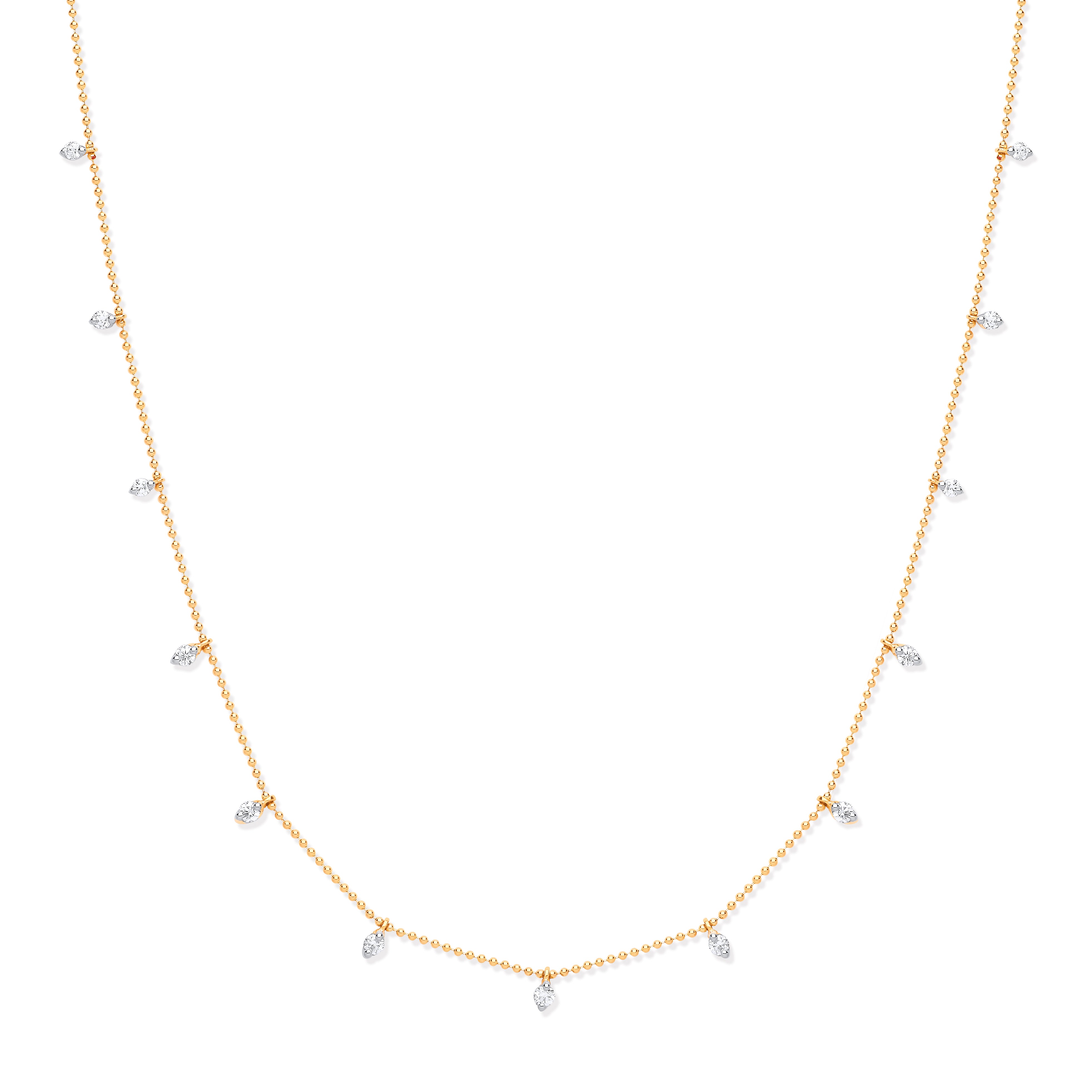 18CT YELLOW GOLD 0.50CTW DIAMOND SET CHAIN