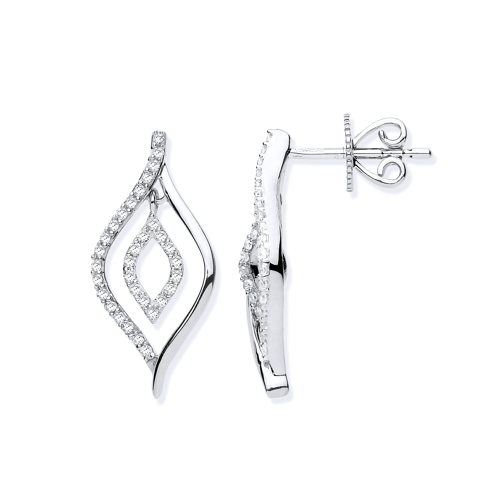 9ct White Gold 0.25ct Tia Drop Earrings