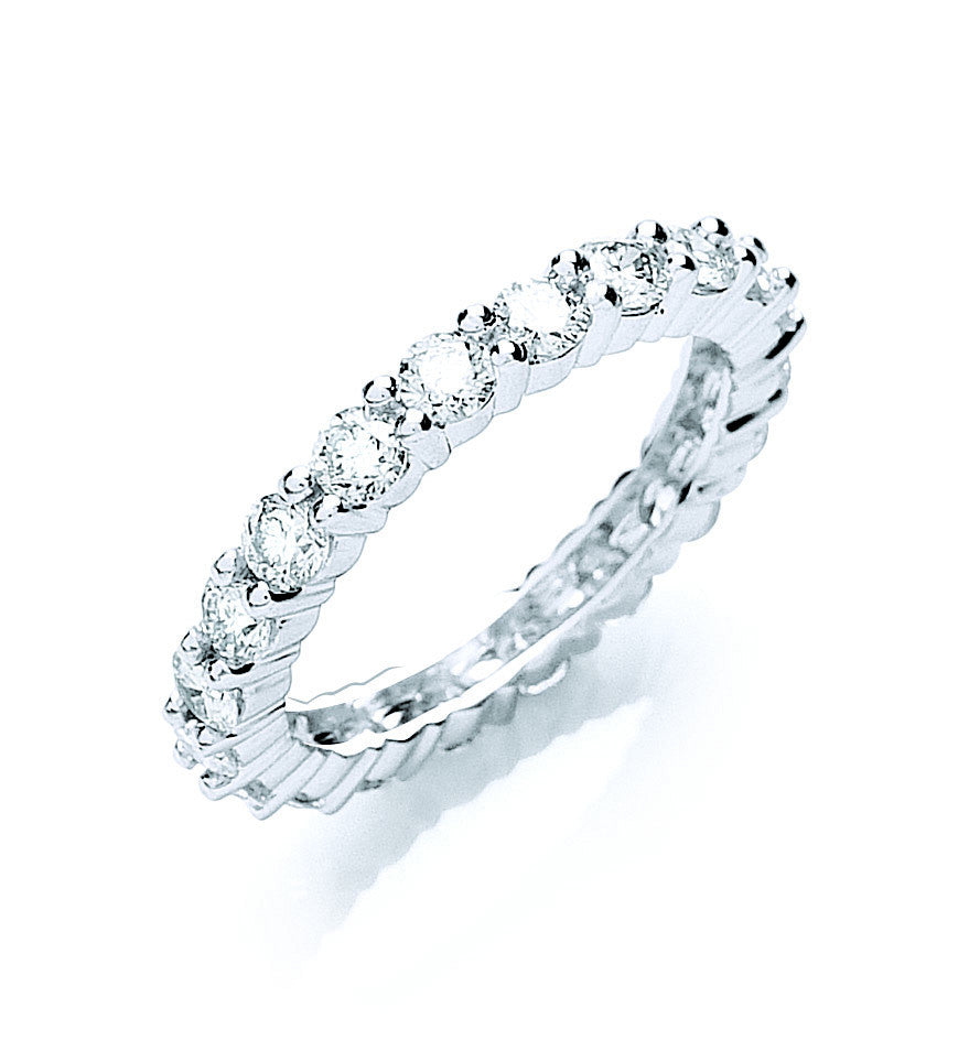 Platinum 2.00ct Full Diamond Eternity Ring
