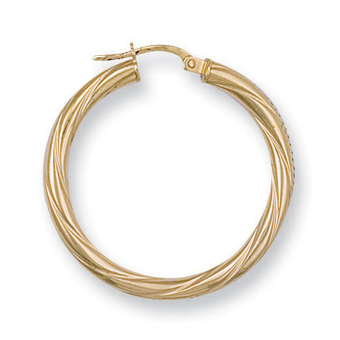 Y/G 31mm Twisted Hoop Earrings