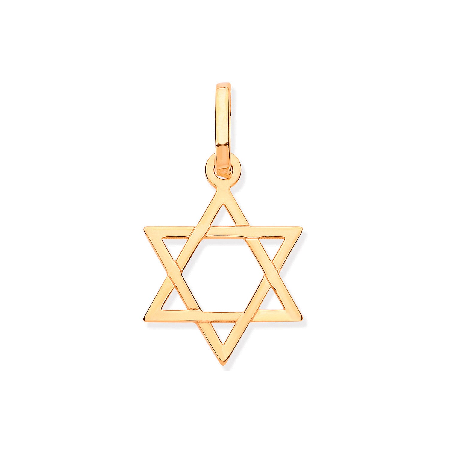 Yellow Gold Star of David Pendant