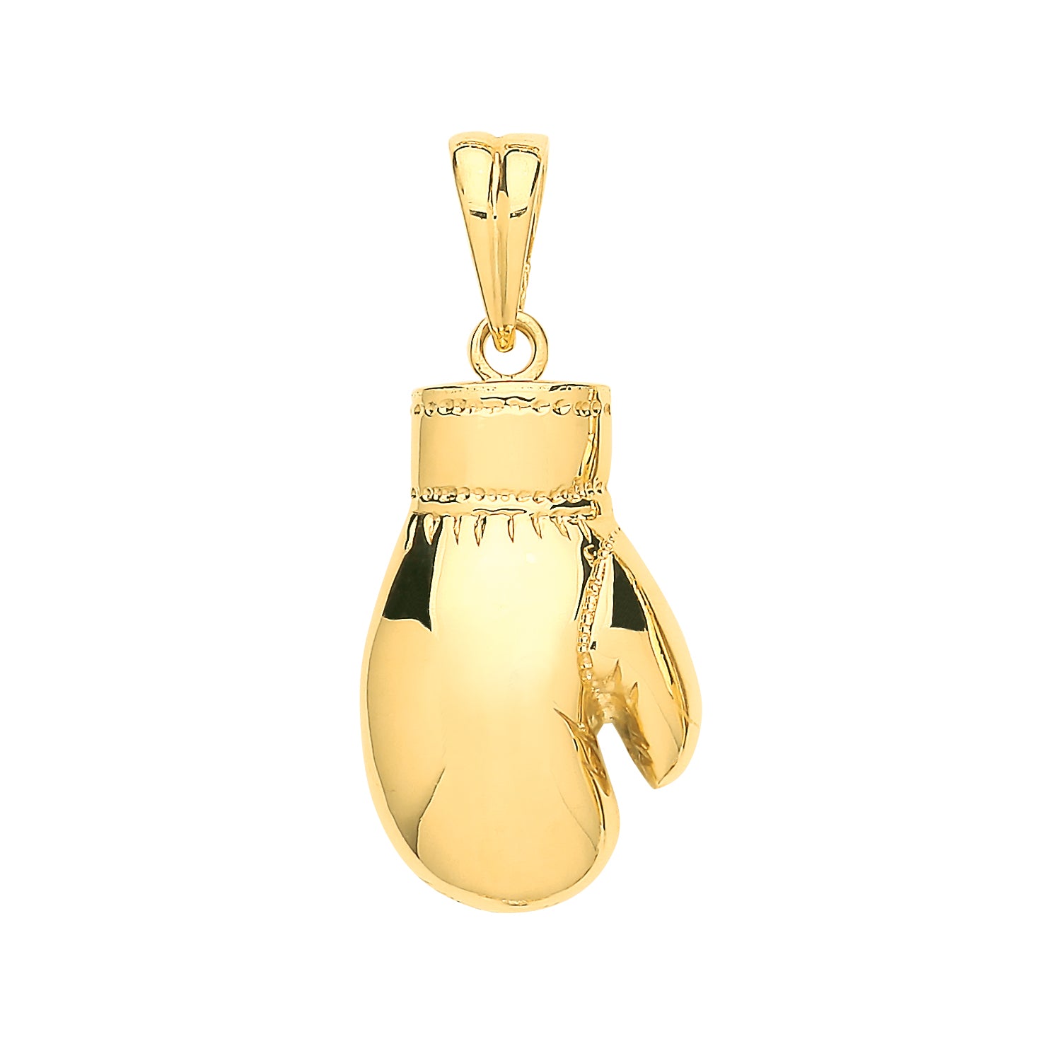 Yellow Gold Hollow Plain Boxing Glove Pendant