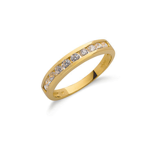 Yellow Gold CZ Ring