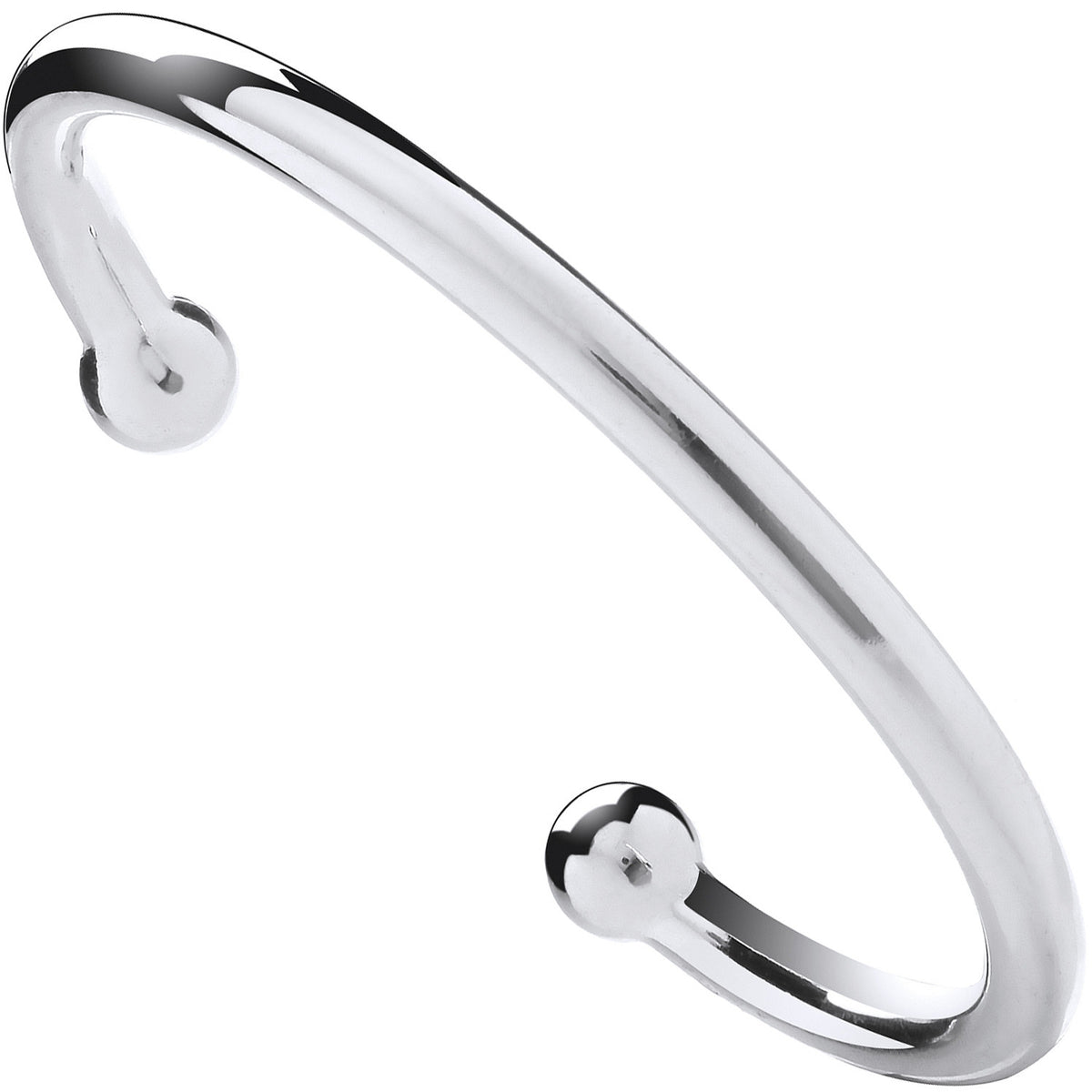 Silver 6mm Gents Torque Bangle | LB Jewellery – LewBurgess