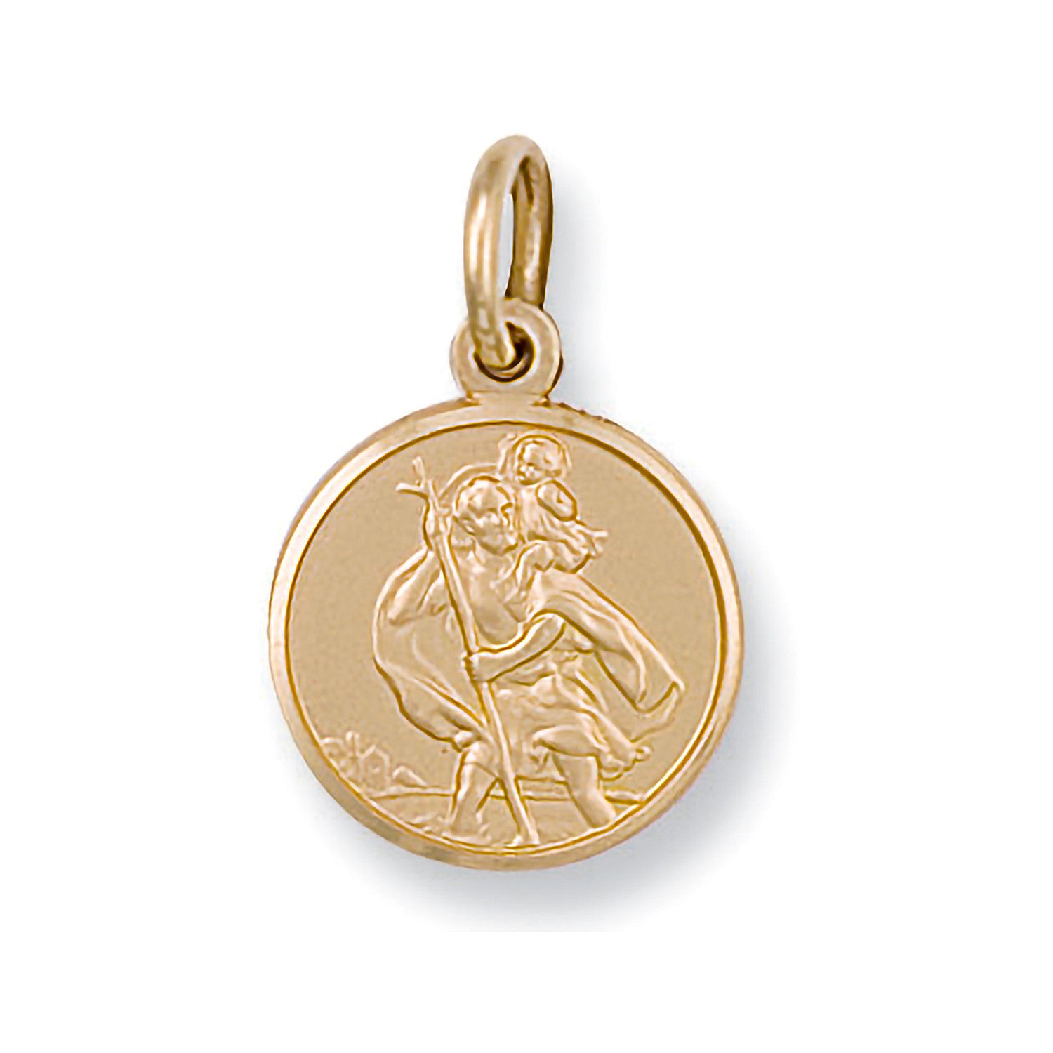 Yellow Gold St Christopher Pendant (Extra Large)