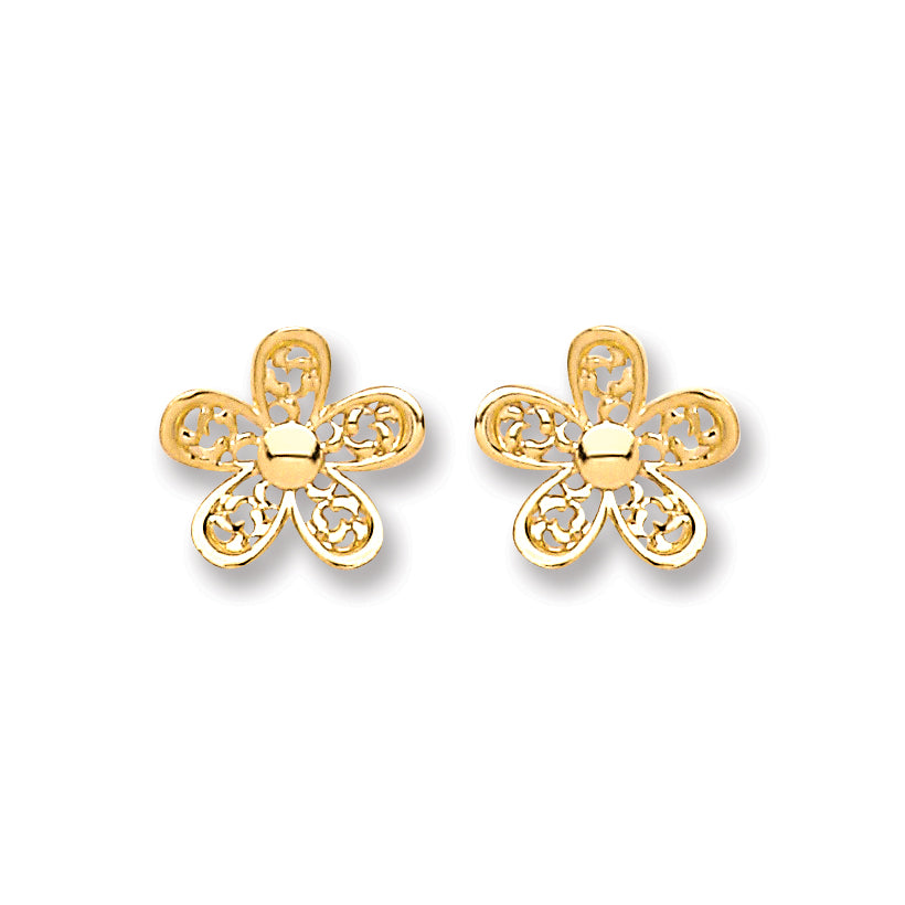 9ct Gold Flower Studs