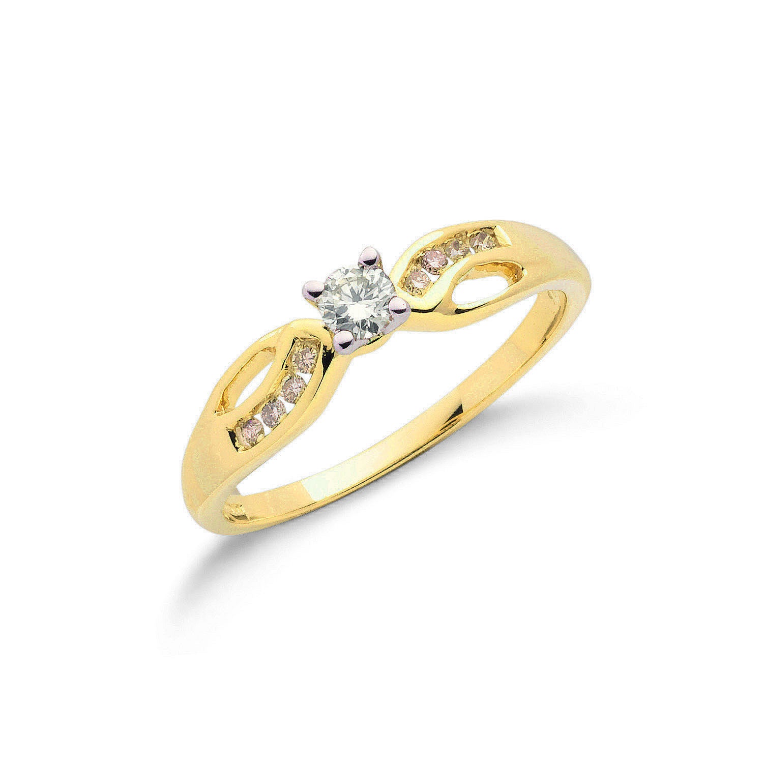 9ct Y/G 0.26ct Diamond Ring