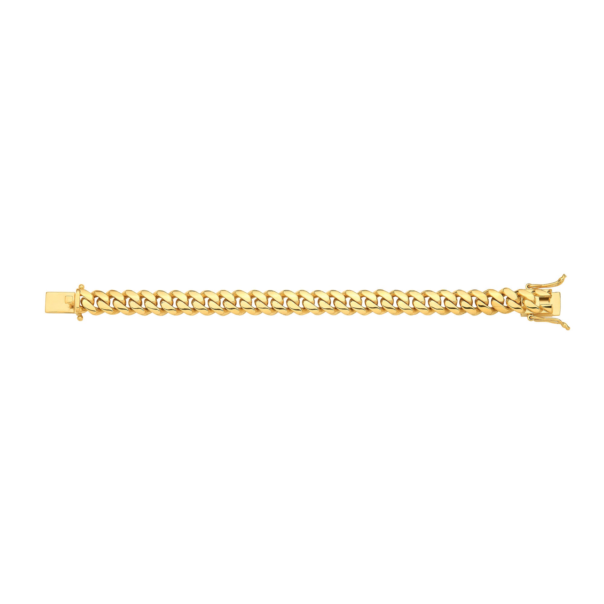 Y/G 12mm Cuban Link Solid Gents Bracelet