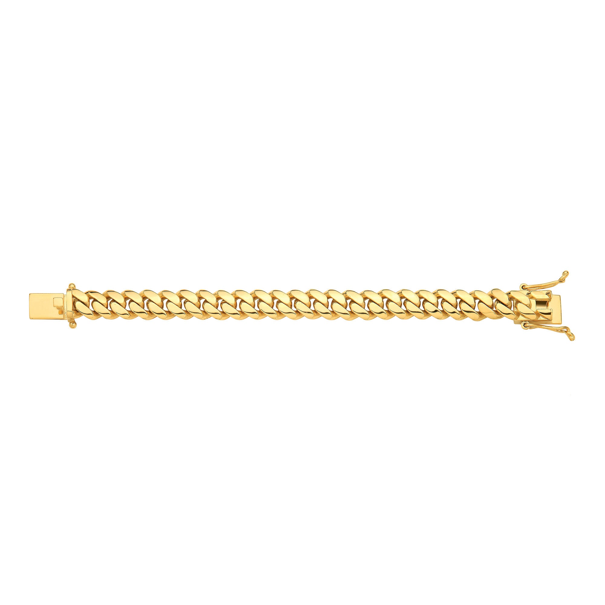 Y/G 14mm Cuban Link Solid Gents Bracelet