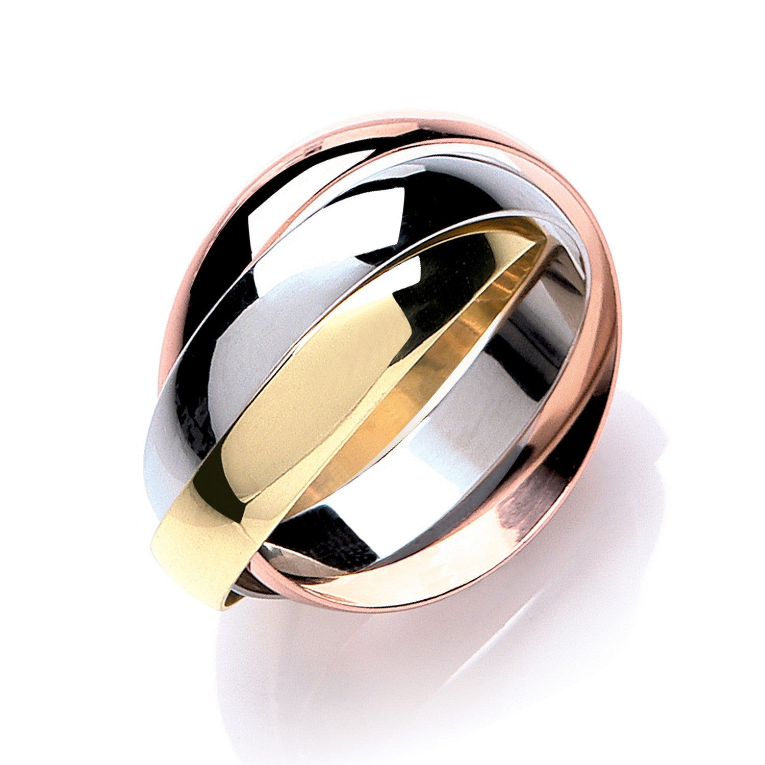 Yellow, White & Rose Gold 4mm Russian Wedding Band