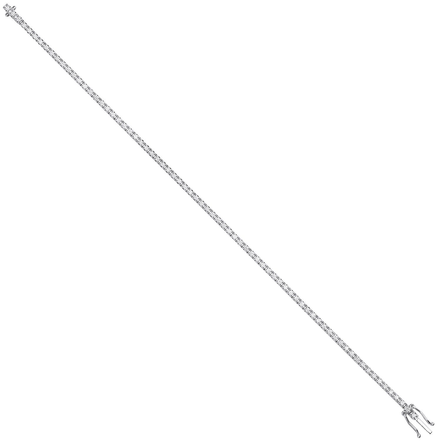 18ct Gold Illusion Set 0.75ct Diamond Tennis Bracelet