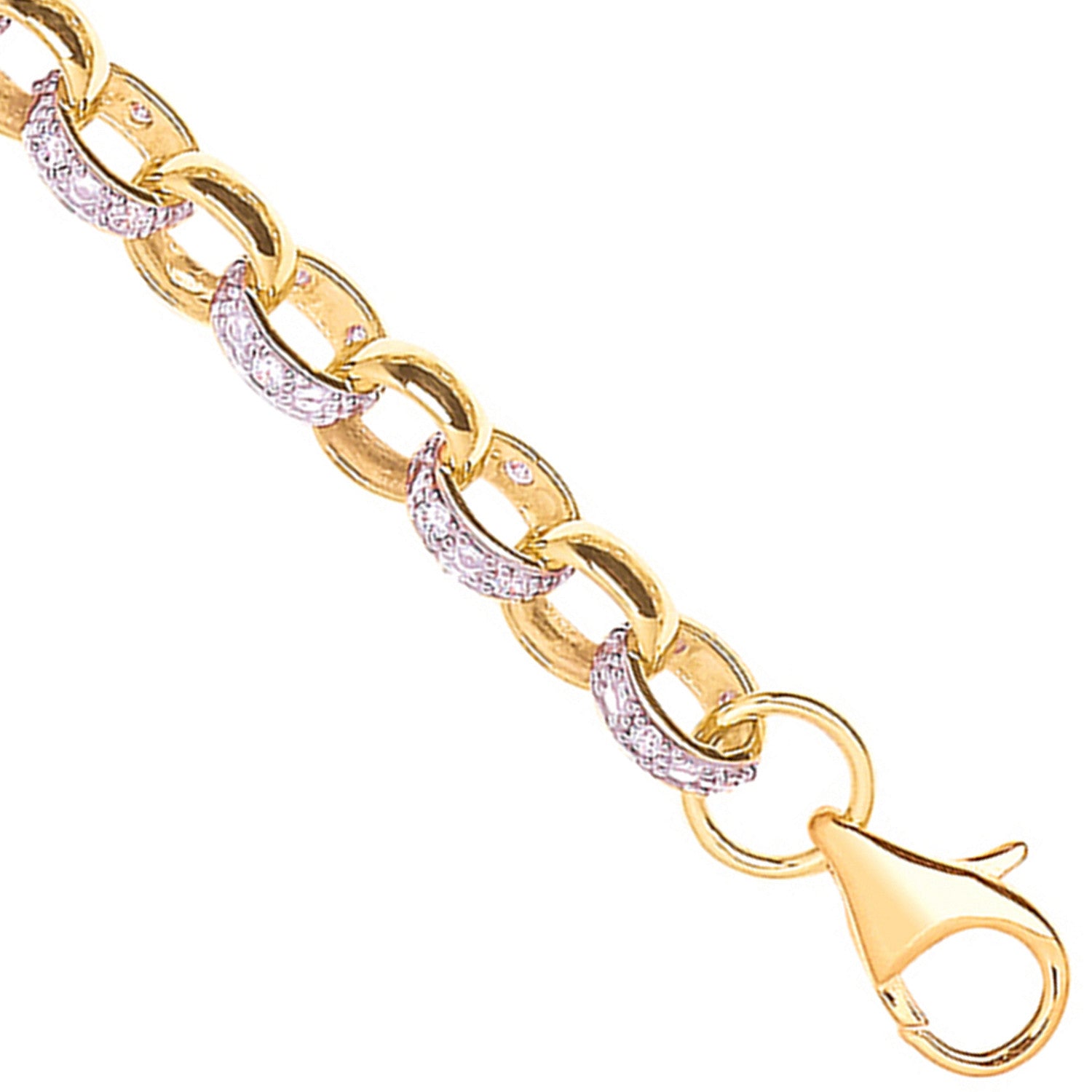 Y/G 8.0mm Plain & Cz Belcher 8.3mm Chain