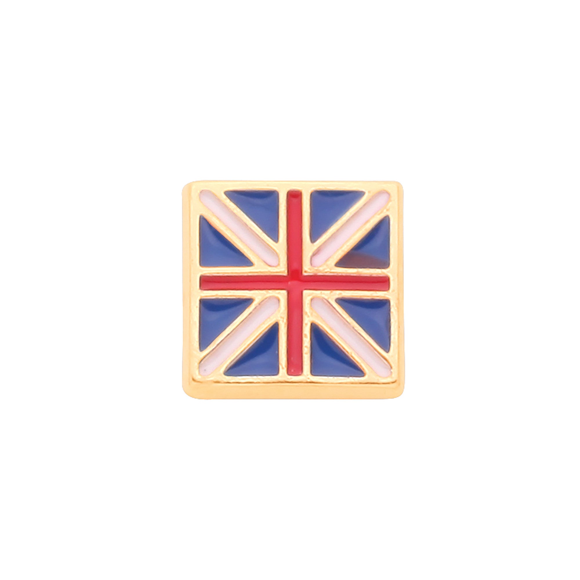 9ct Yellow Gold Union Jack Single Stud Earring for Men