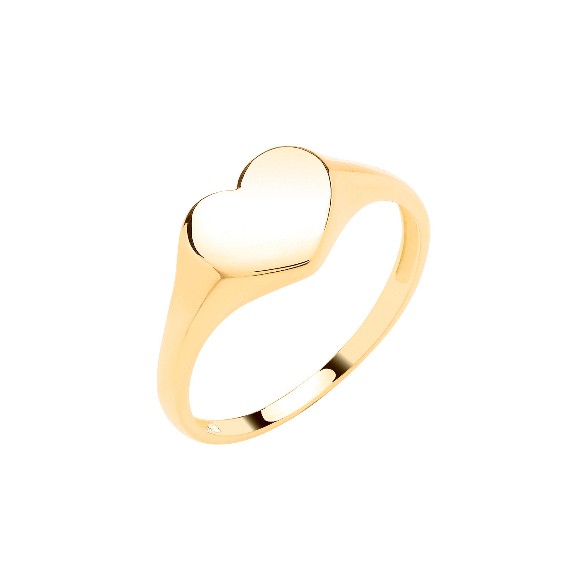 Yellow Gold Heart Signet Baby & Child Ring