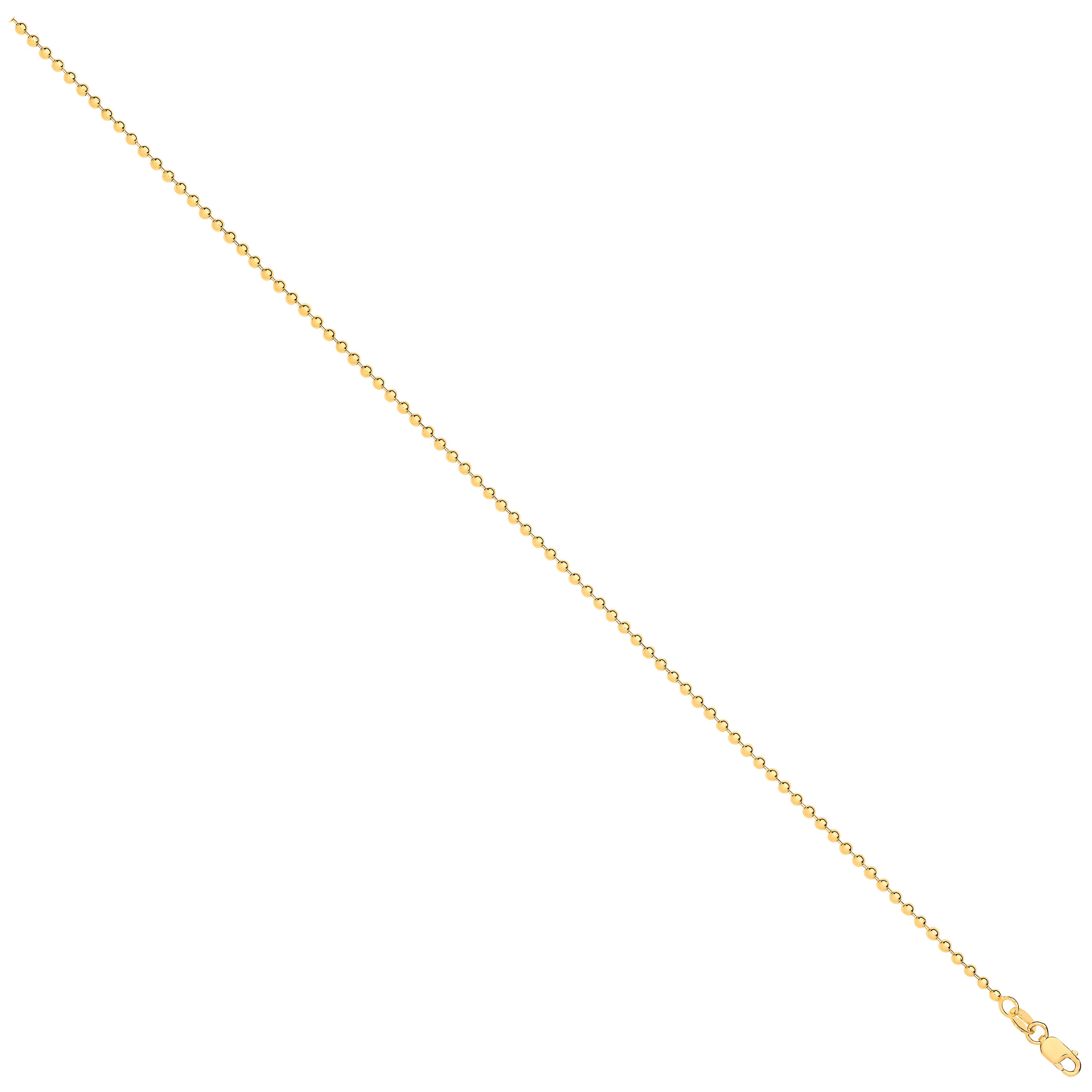 Yellow Gold 2.0mm Bead Chain