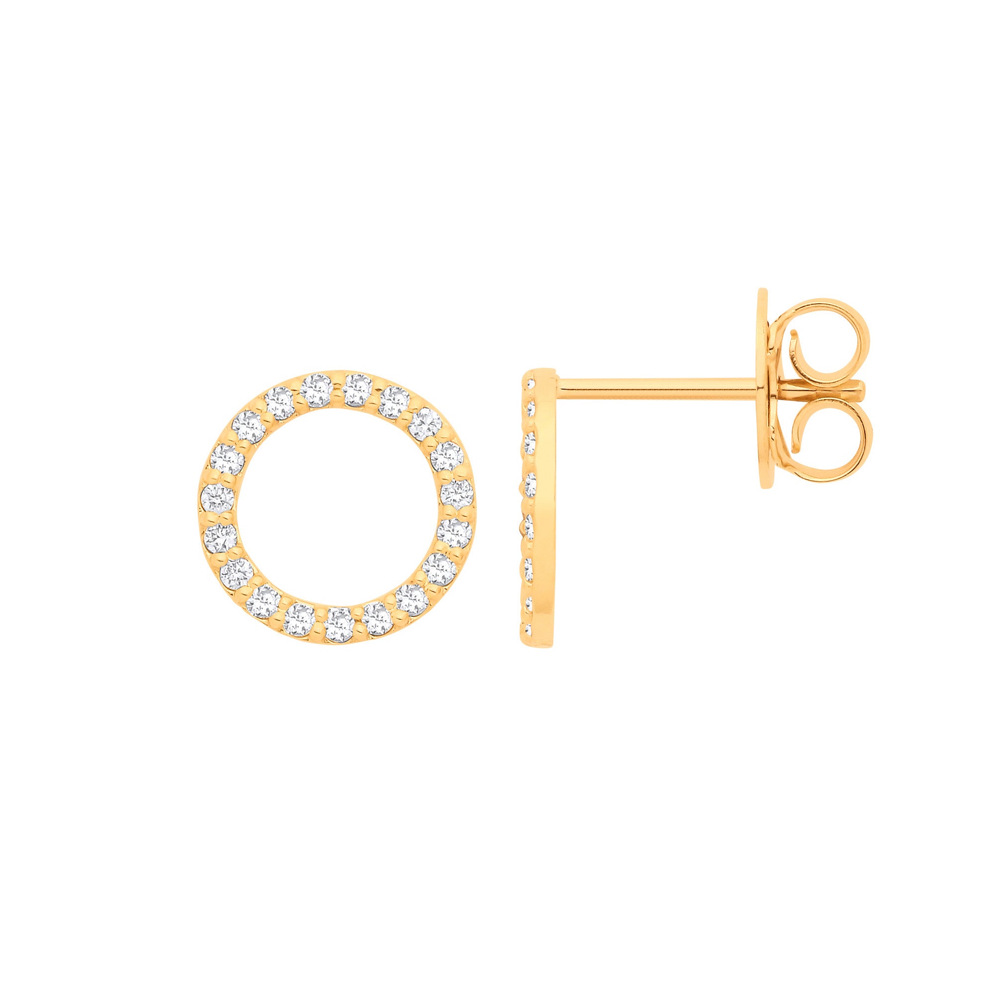 9ct Yellow Gold Diamond Stud Earrings | 0.24ctw