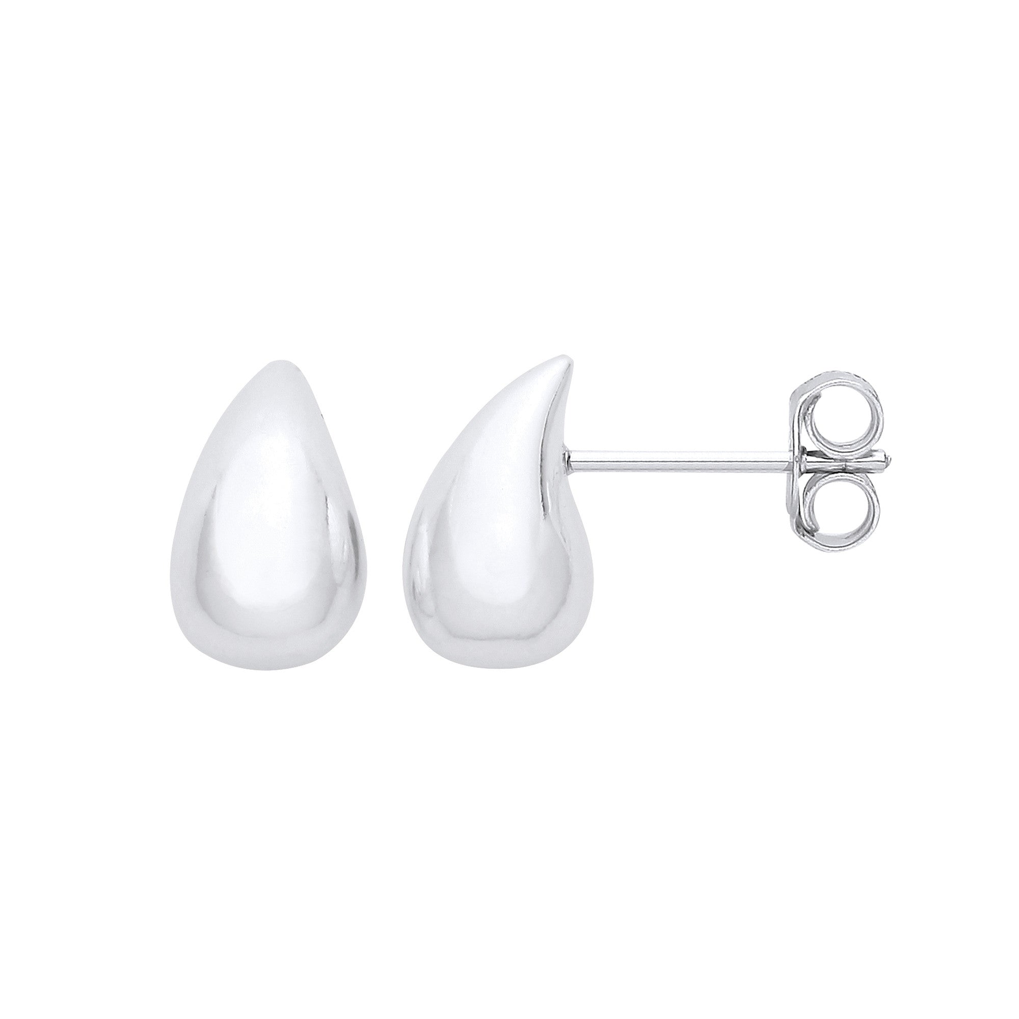 Sterling Silver Teardrop Stud Earrings