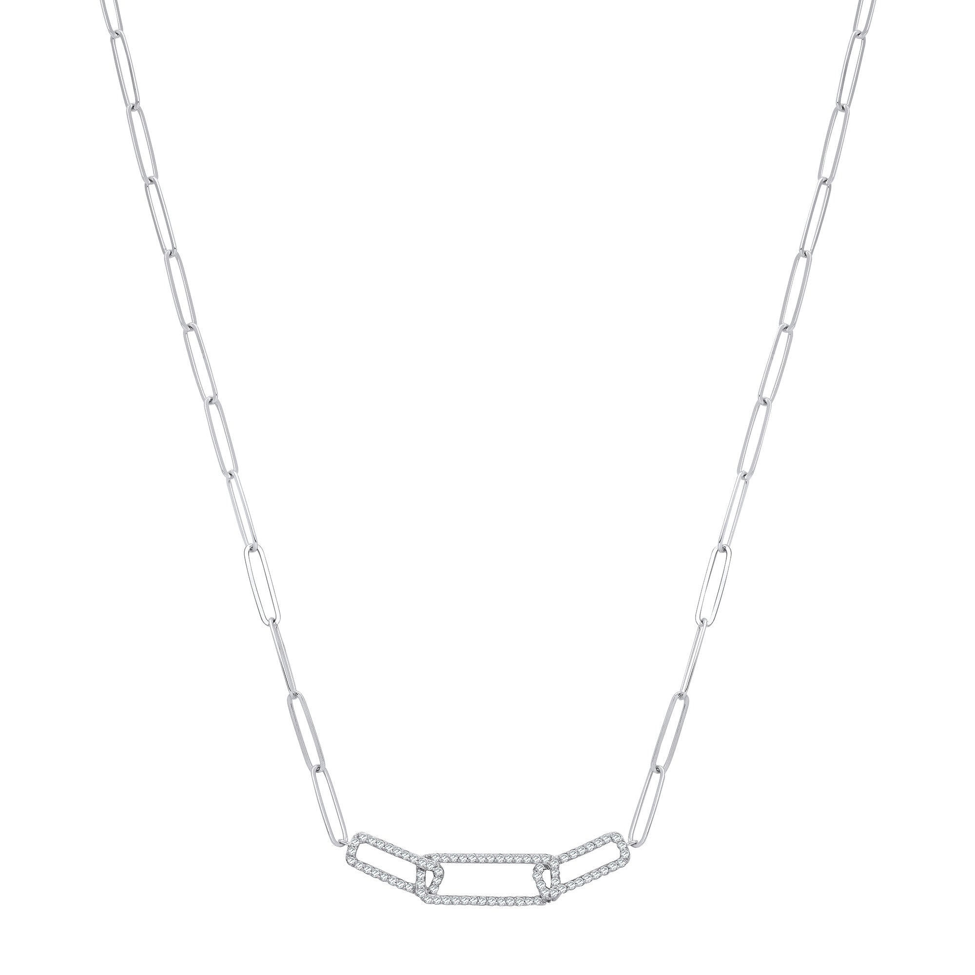 9ct White Gold 0.35ctw Necklace