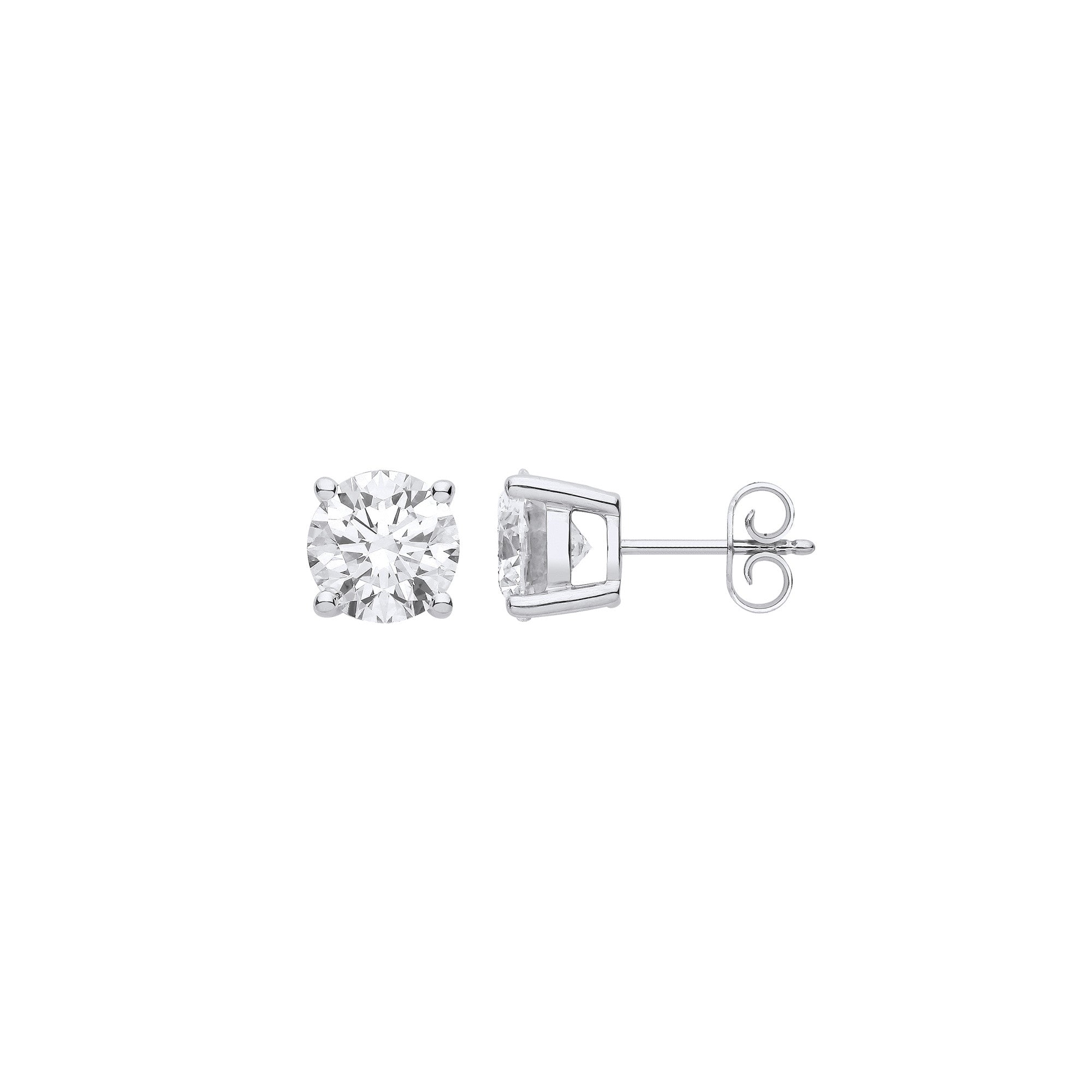 18ct White Gold Lab Grown Diamond Earrings | 2.00ctw | IGI Certified