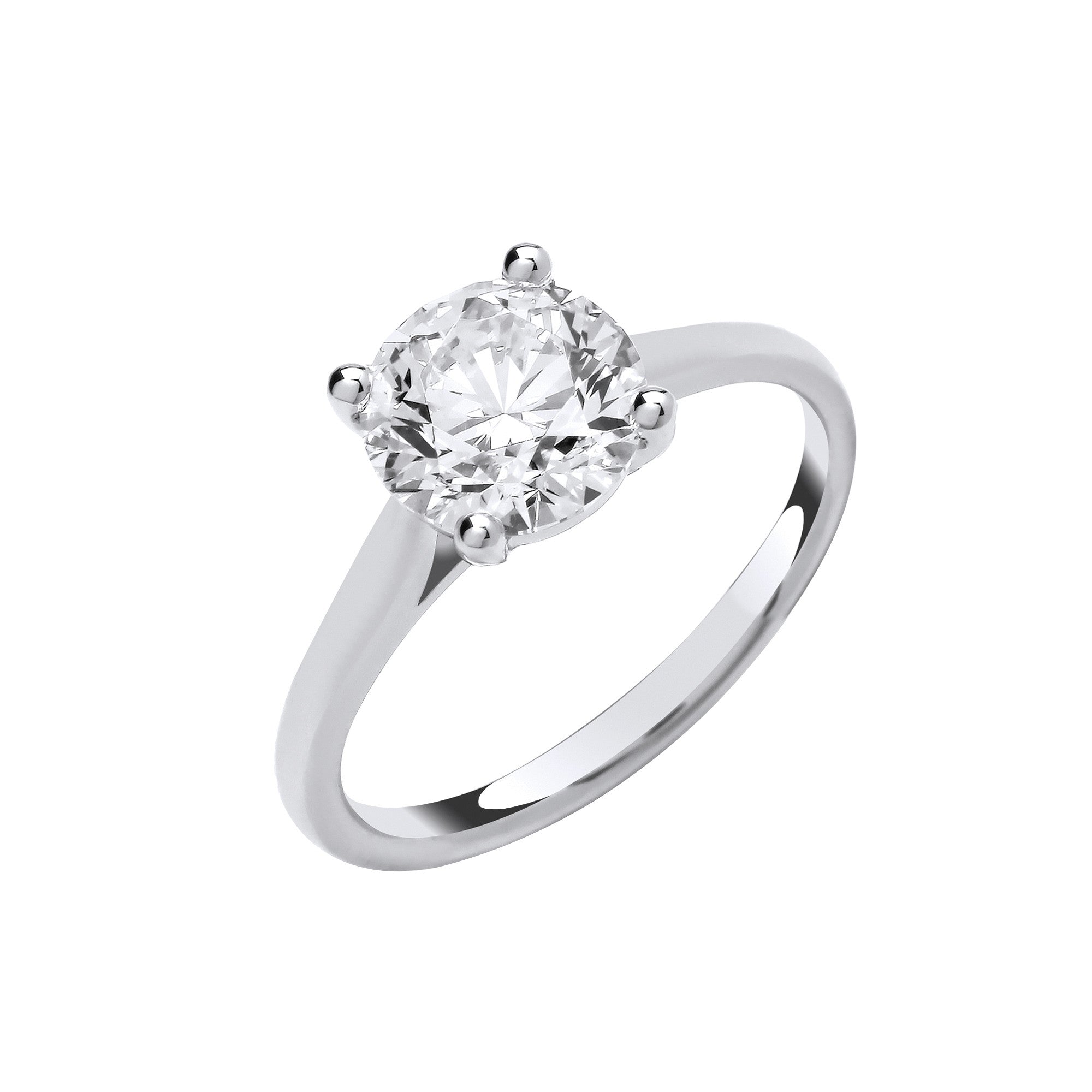 18ct White Gold 3.00ctw Solitaire Lab Grown Diamond Ring – IGI Certified