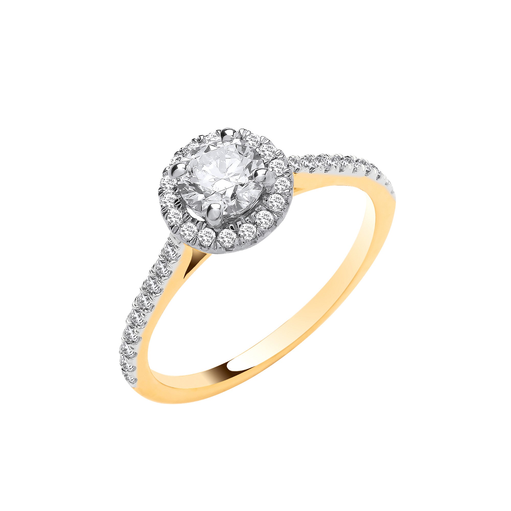 18ct Yellow Gold Diamond Ring 0.75ctw 0.50ct Centre Stone