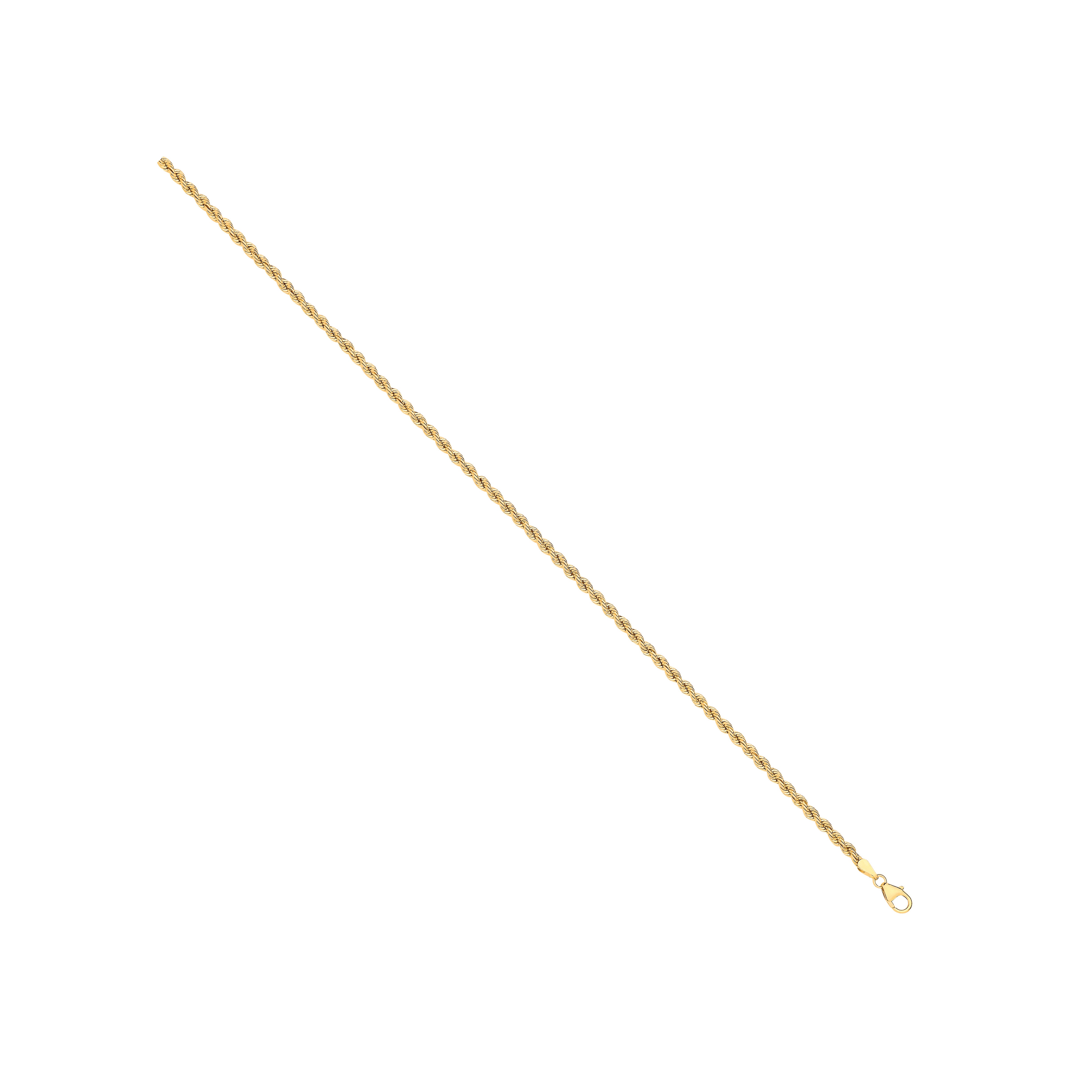 14ct Yellow Gold Hollow Rope Chain | 2.7mm