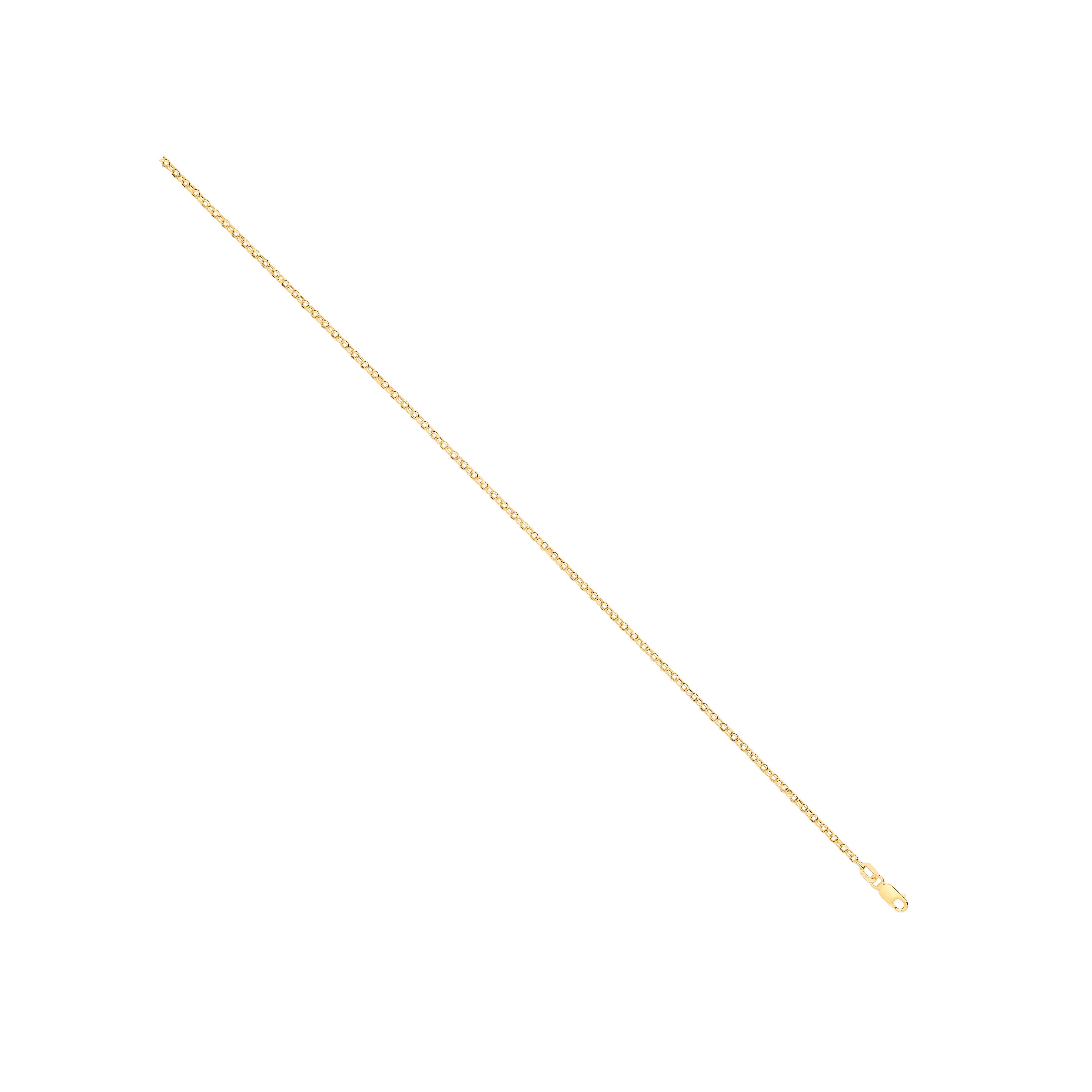 14ct Yellow Gold Hollow Round Diamond Cut Belcher Chain | 1.9mm