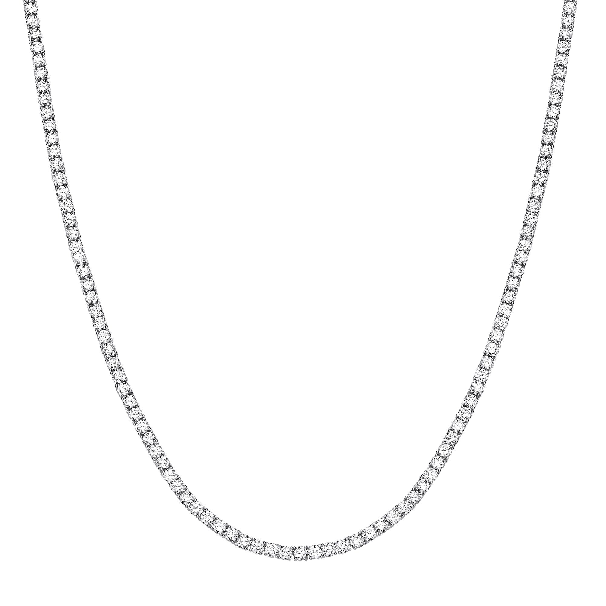 Silver 4mm CZs 18" Tennis Collarette