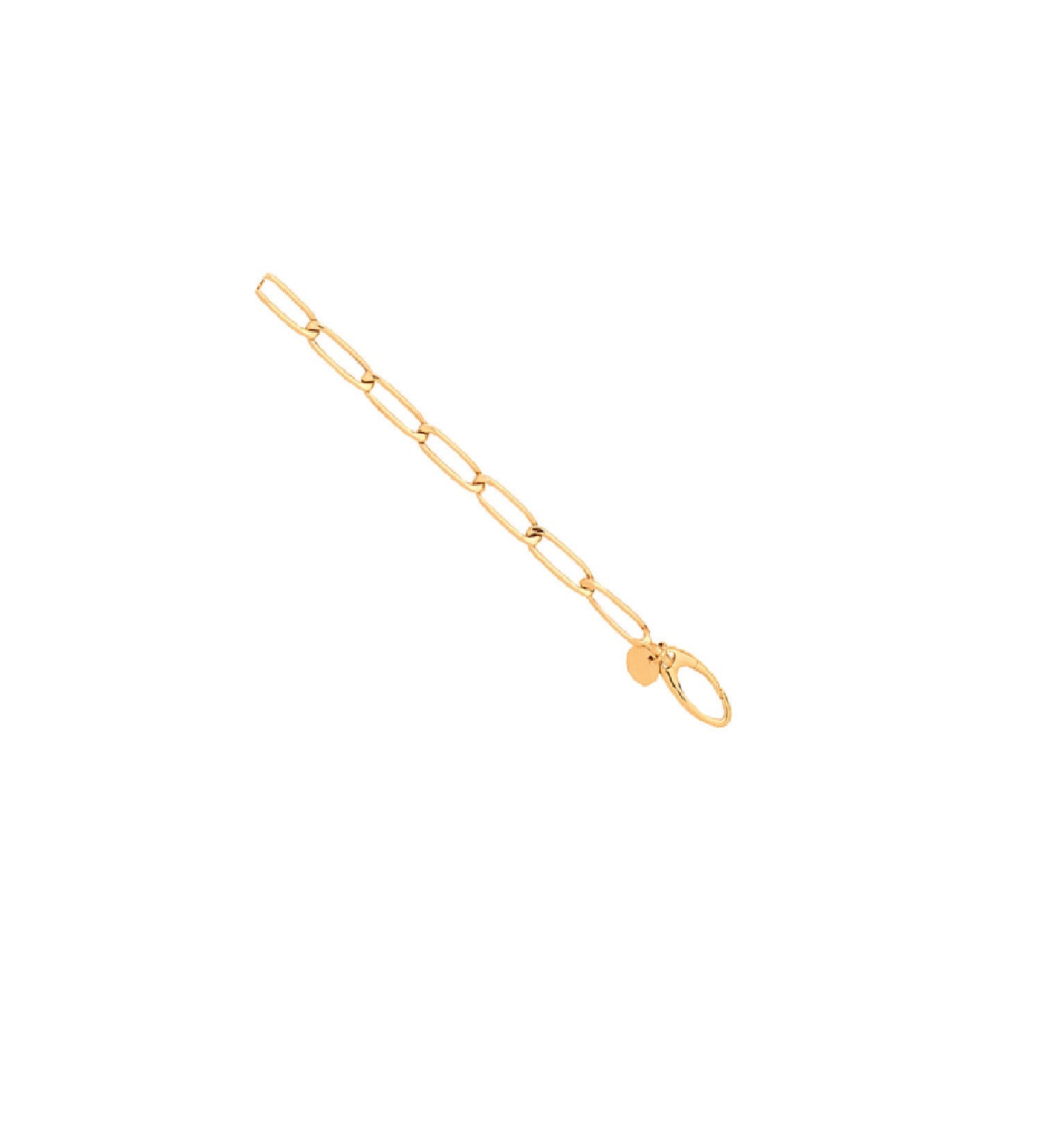 Yellow Gold Oval Belcher Bracelet with Push Spring Clasp
