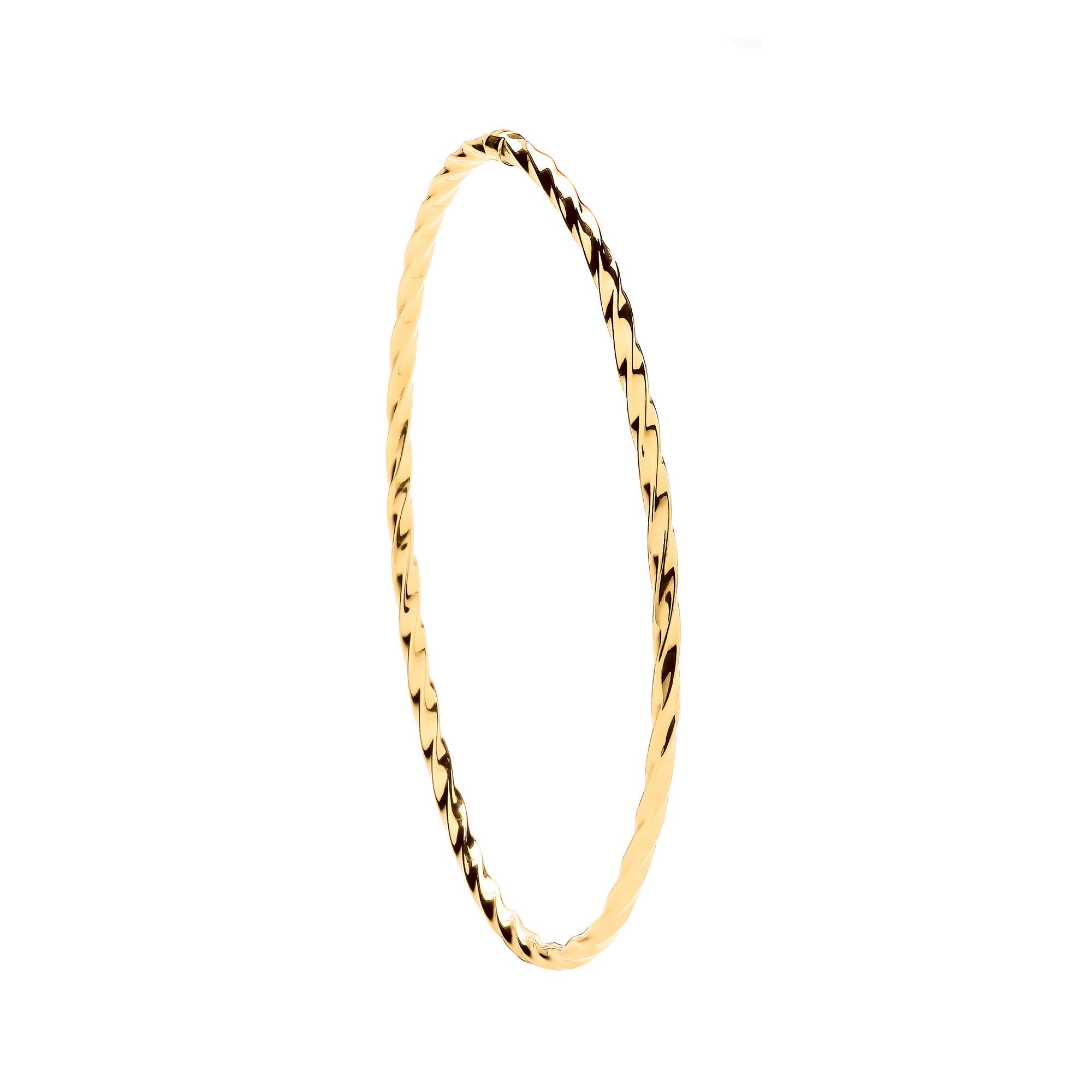 Yellow Gold Round 2.5mm Twist Bangle