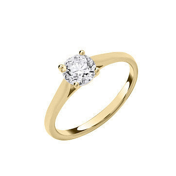 9ct Yellow Gold 1.00ctw Solitaire LAB GROWN Diamond Ring IGI Certified