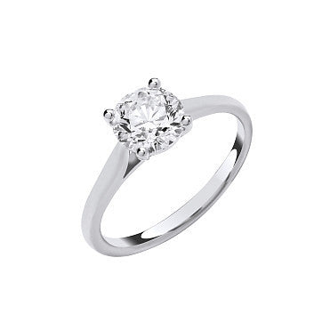 9ct White Gold 2.00ctw Solitaire LAB GROWN Diamond Ring IGI Certified