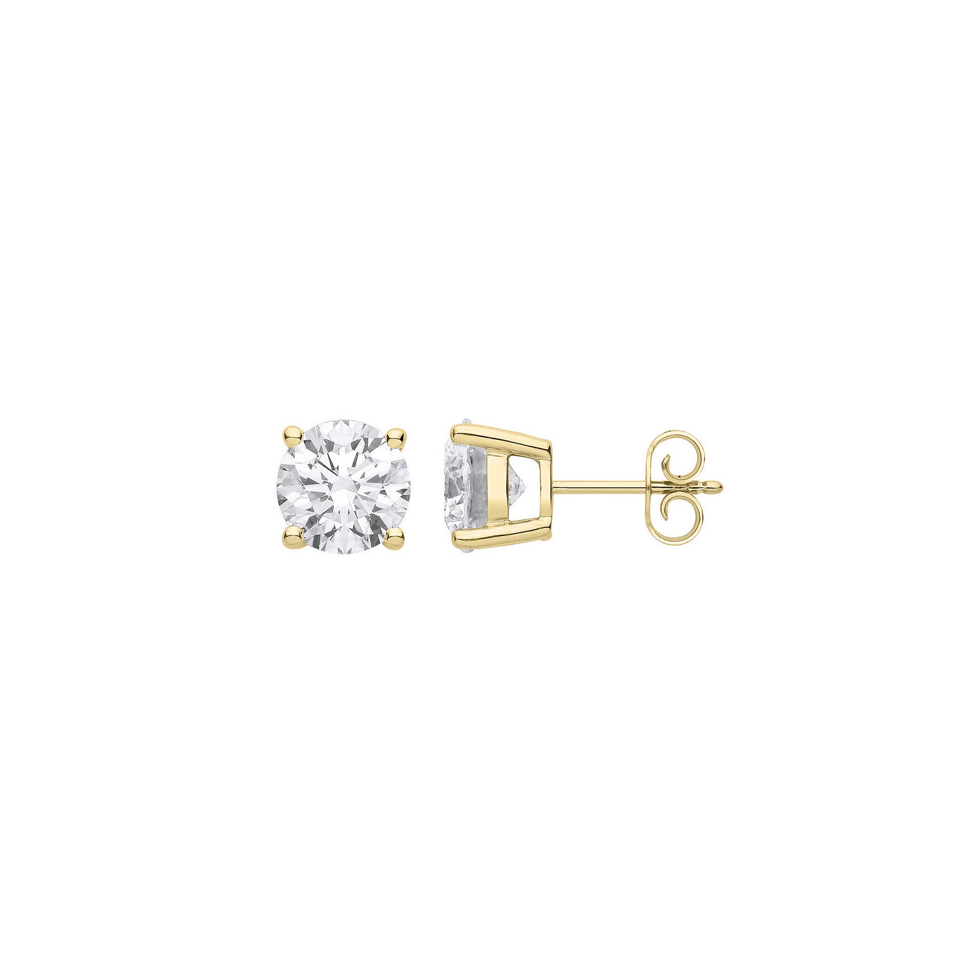 18ct Yellow Gold 2.00ctw LAB GROWN Diamond Earrings IGI Certified