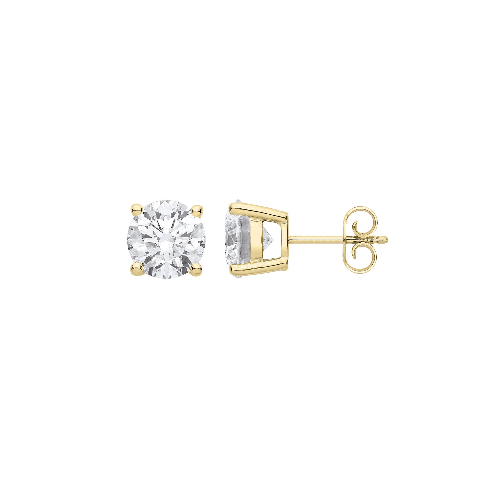 18ct Yellow Gold 3.00ctw LAB GROWN Diamond Earrings IGI Certified