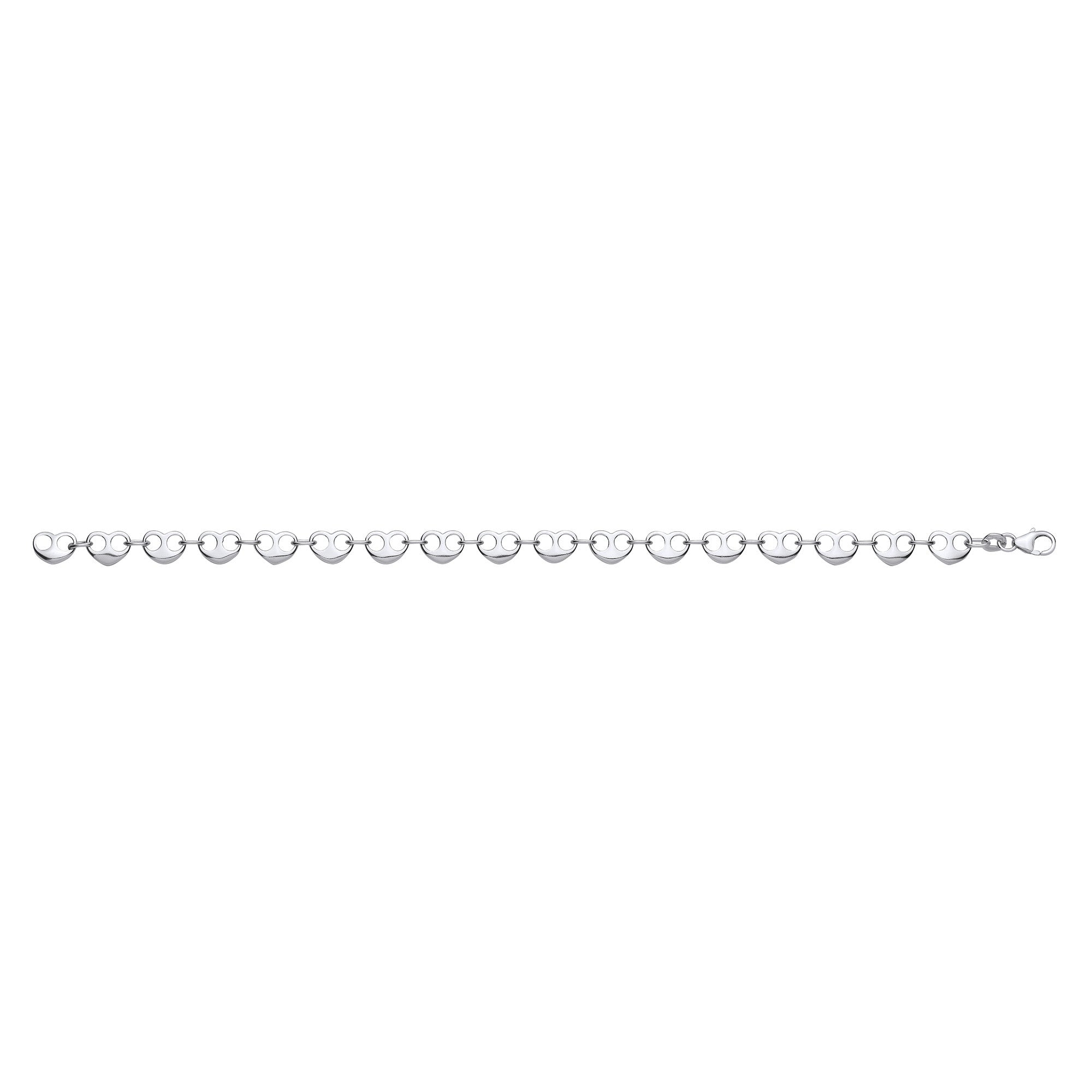 Silver Heart Bean Ladies Bracelet Copy