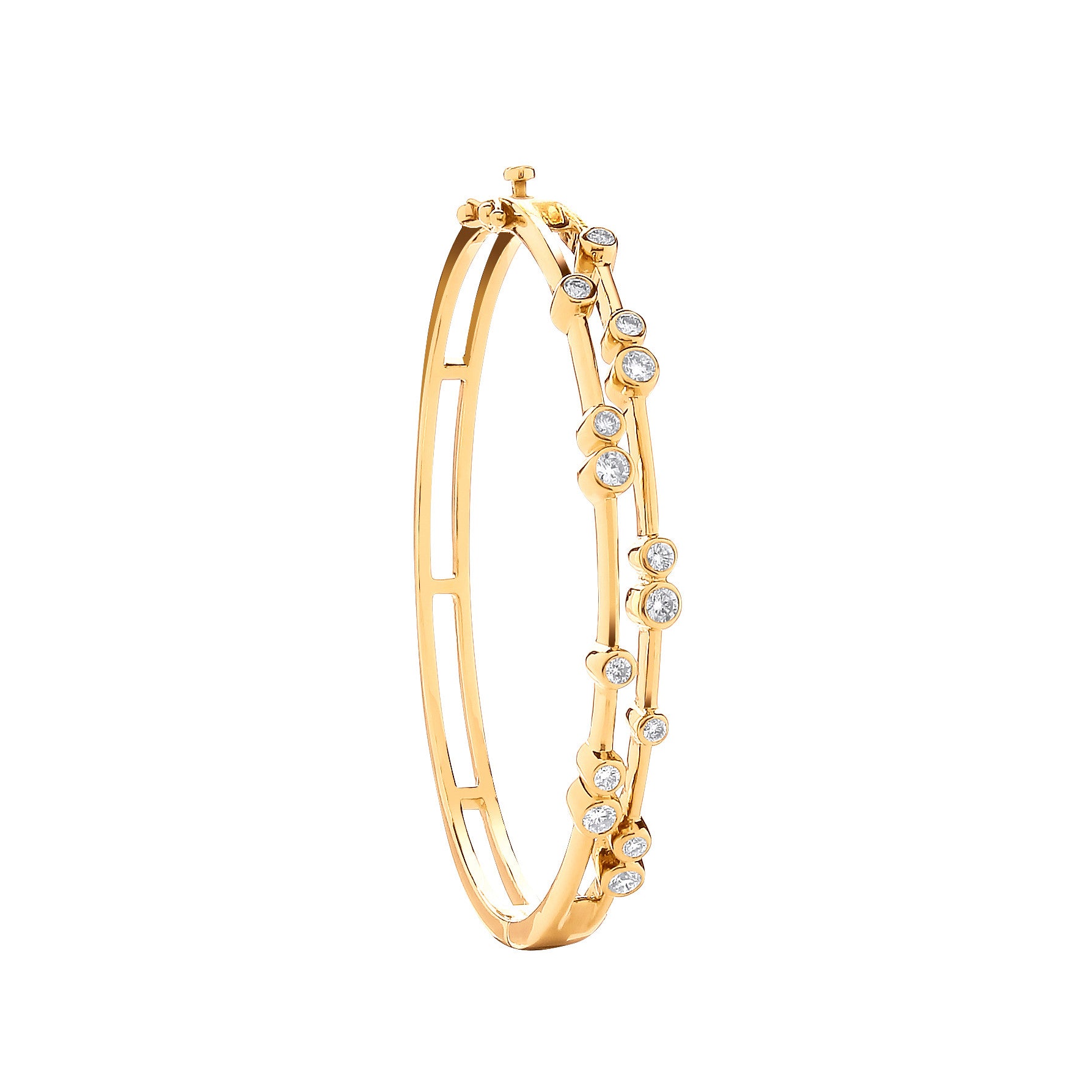 9ct Yellow Gold 1.00ctw Dress Diamond Bangle